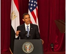 President Barack Obama makes a landmark Middle East speech at Cairo University, June 4, 2009. (Getty)