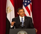 President Barack Obama makes a landmark Middle East speech at Cairo University, June 4, 2009. (Getty) 